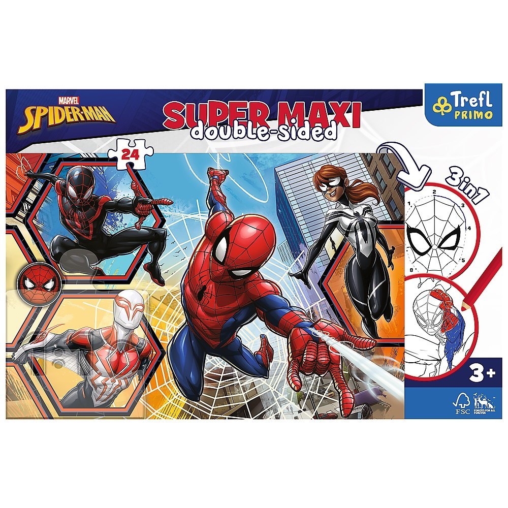 PUZZLE 24 ELEMENTI SUPER MAXI SPIDER MAN TREFL 41006 TREF TREFL